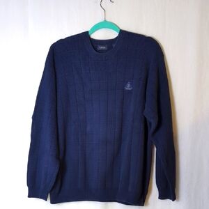 IZOD Men's Navy Cotton Sweater Large